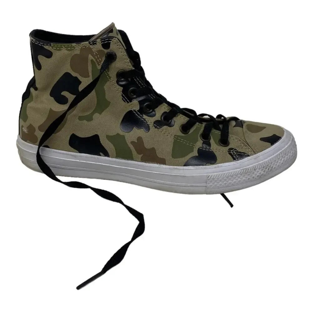Converse Chuck Taylor All Star II Hi Camouflage Khaki Men 10 Women 12 - Picture 3 of 9